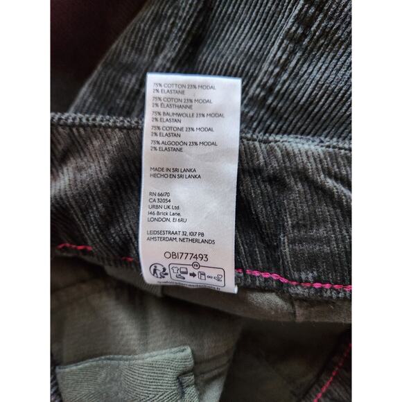 NWT Maeve The Colette Cropped Corduroy Wide Leg Pants Sz 34 Petite Green #7E411 - Picture 13 of 13